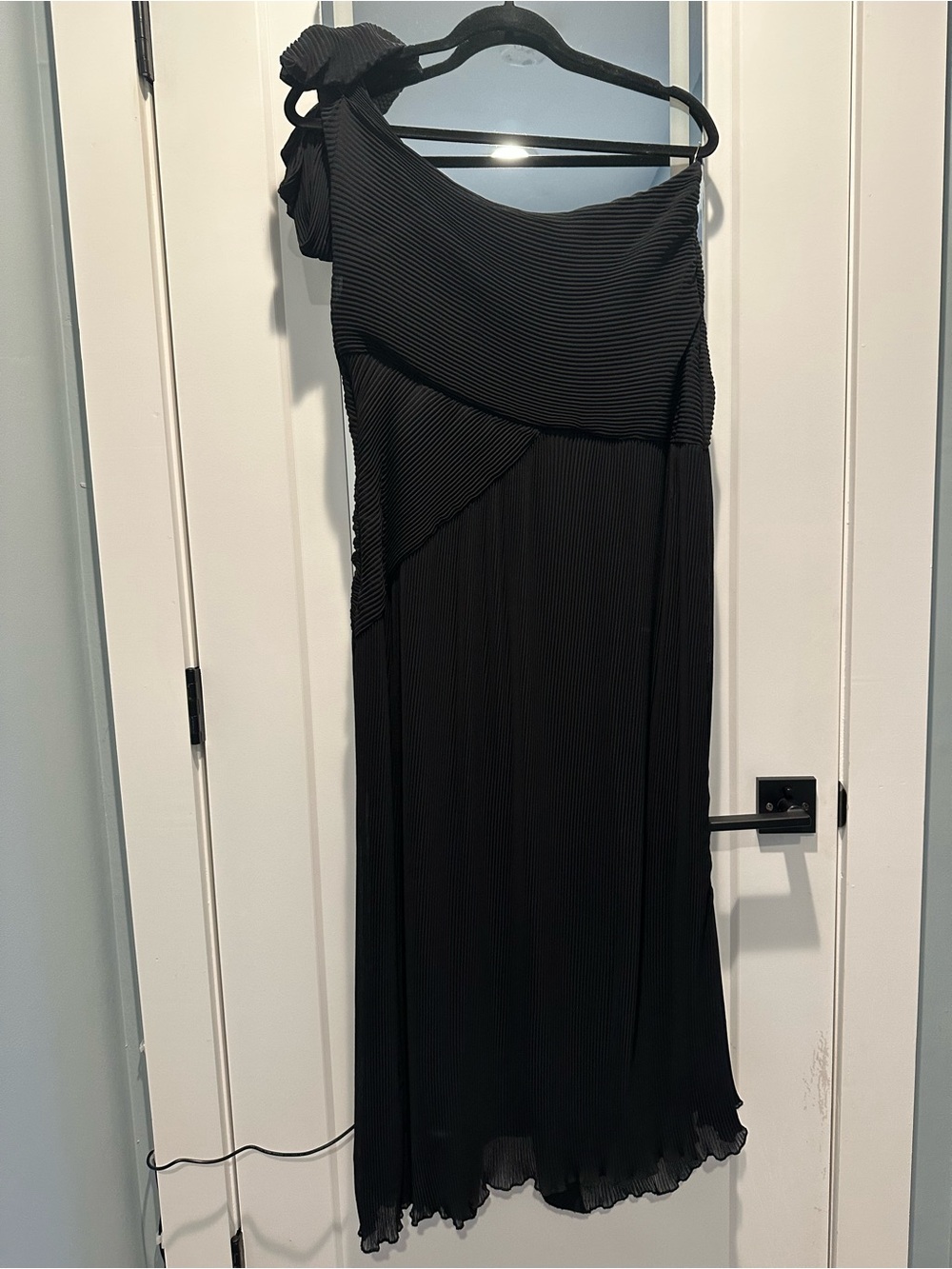 Maeve by Anthropologie One-Shoulder Bow Pleated Dress 12P